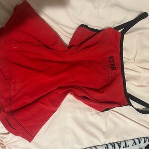 No Boundaries Red and Black Tank Top